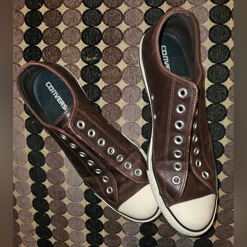 Men's  Brown Leather CONVERSE ALL⭐️STAR 10